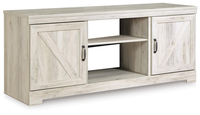 Bellaby Whitewash LG TV Stand w/Fireplace Option - Brand New