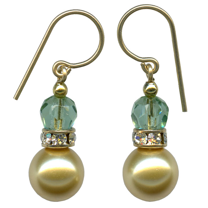 Owen Glass Collection Bells 19 earrings featuring textured bell-shaped silver design on a white background.