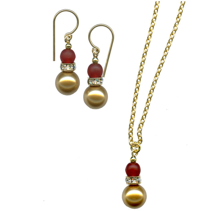 Owen Glass Collection Bells 26 earrings and necklace set featuring silver-tone bells and matching jewelry pieces.