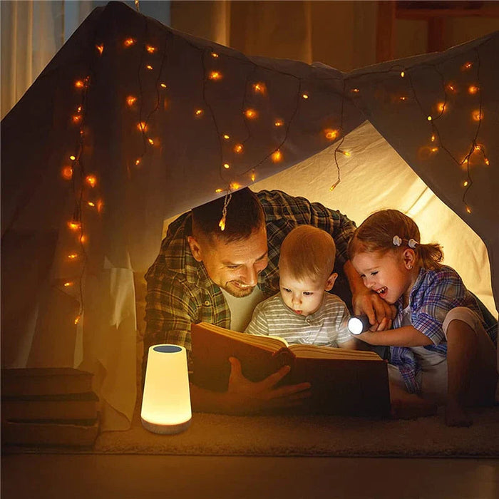 MEELANO Beroligende Og Magisk Natlampe Til Soveværelset Med Touchkontrol For Afslapning Atmosfære Og Rolig Stemning