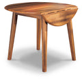 Berringer Rustic Brown Round DRM Drop Leaf Table - Brand New