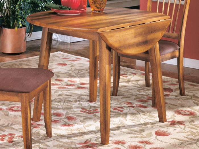 Berringer Rustic Brown Round DRM Drop Leaf Table - Brand New