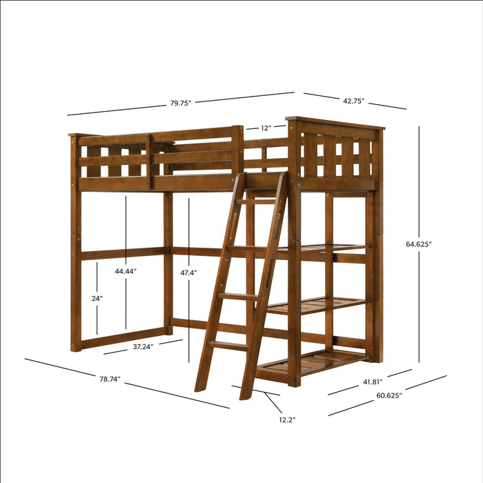 Better Homes and Gardens Kane Twin Loft Bed, Espresso - Brand New - Open Box