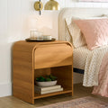 Better Homes & Gardens Juliet Nightstand with USB, Light Honey Finish - Brand New