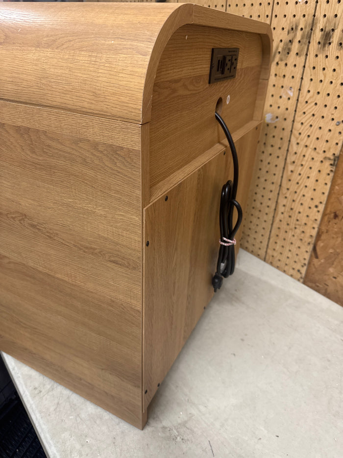 Better Homes & Gardens Juliet Nightstand with USB, Light Honey Finish - Brand New