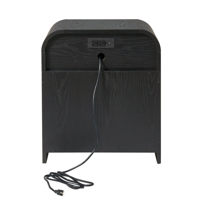 Better Homes & Gardens Juliet Nightstand with USB, Rich Black Finish - Brand New - Open Box