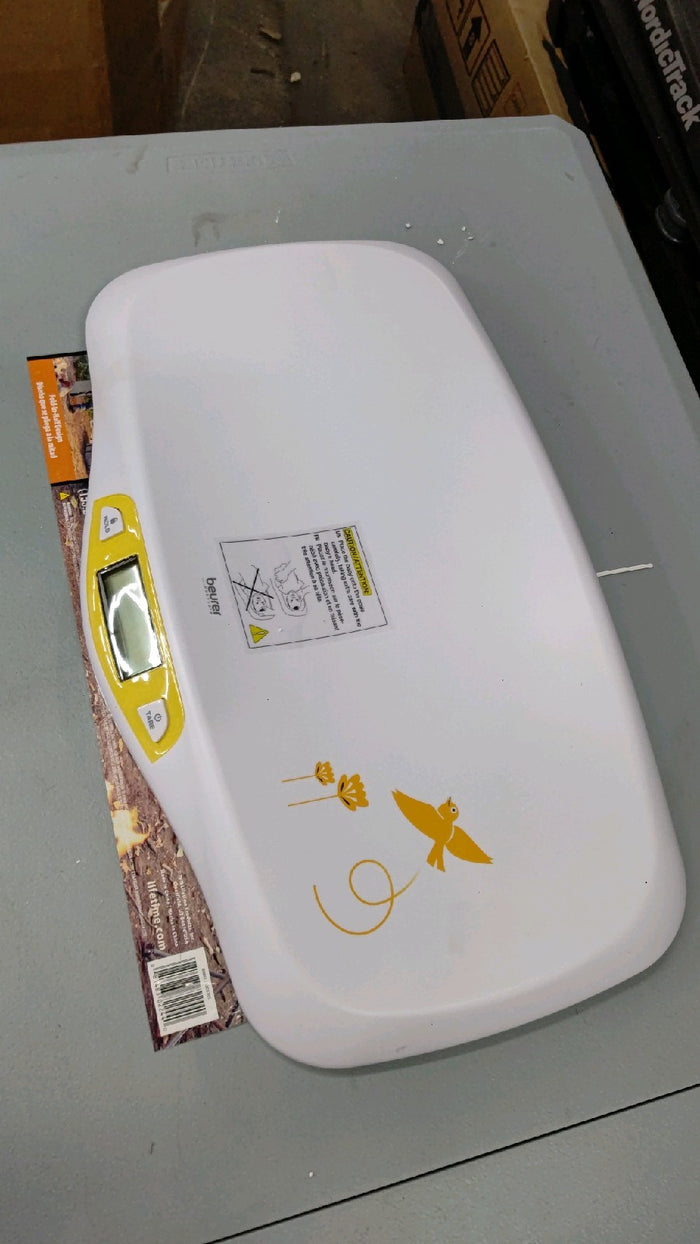 Beurer BY80 Baby Scale - White/Yellow - Brand New - Open Box