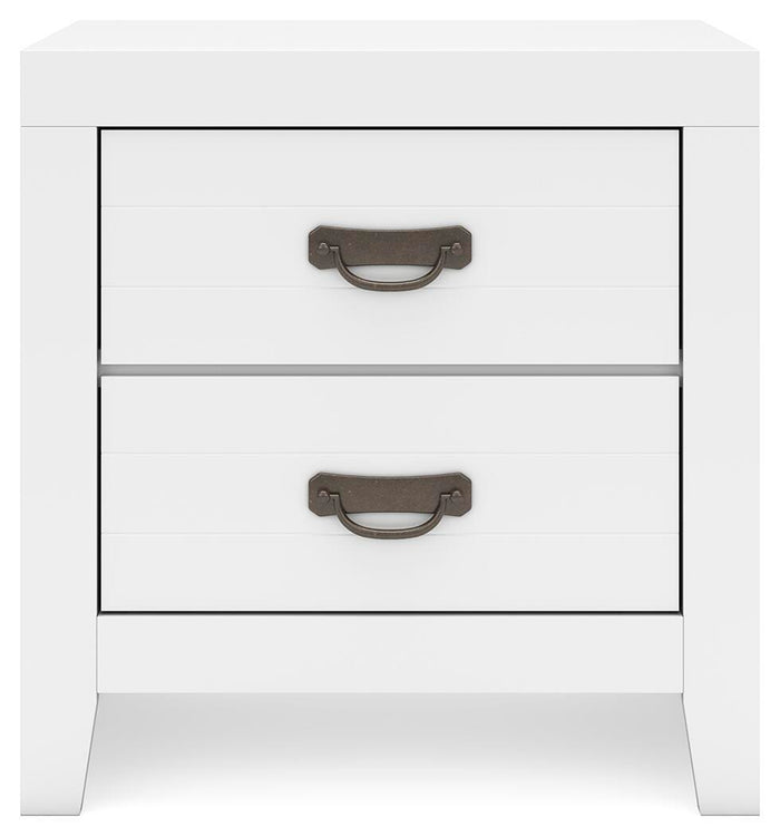 Binterglen White Two Drawer Night Stand - Brand New