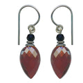 Owen Glass Collection Birdsong 14 earrings featuring delicate bird and floral design in silver, displayed on a white background.