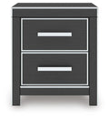 Birmonton Black Two Drawer Night Stand - Brand New