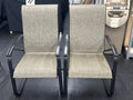 Black Ergonomic C-Spring Textilene Metal Patio Outdoor Dining Chair (2-Pack) - Brand New
