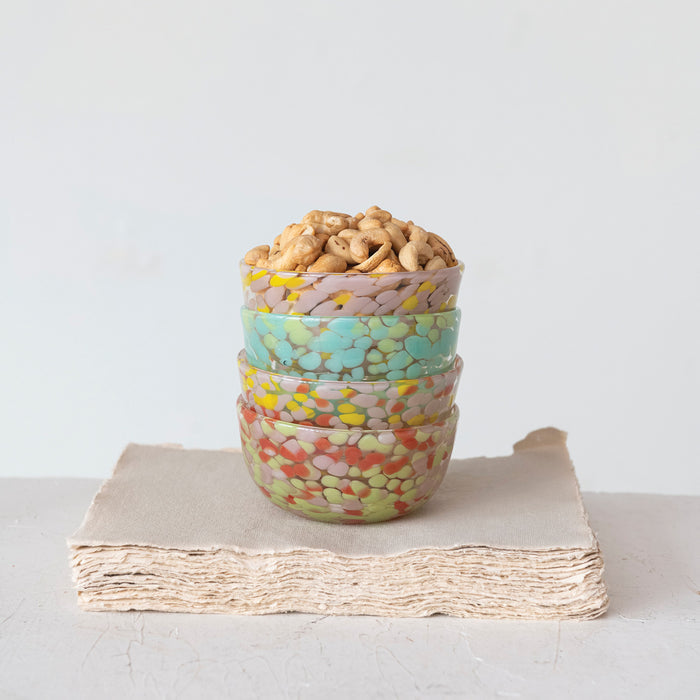 BLOWN CONFETTI GLASS BOWL