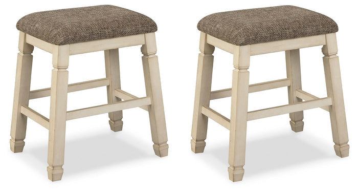 Bolanburg Two-tone Upholstered Stool (Priced Per Item, Must Order 2, 4, 6, or 8) - Brand New