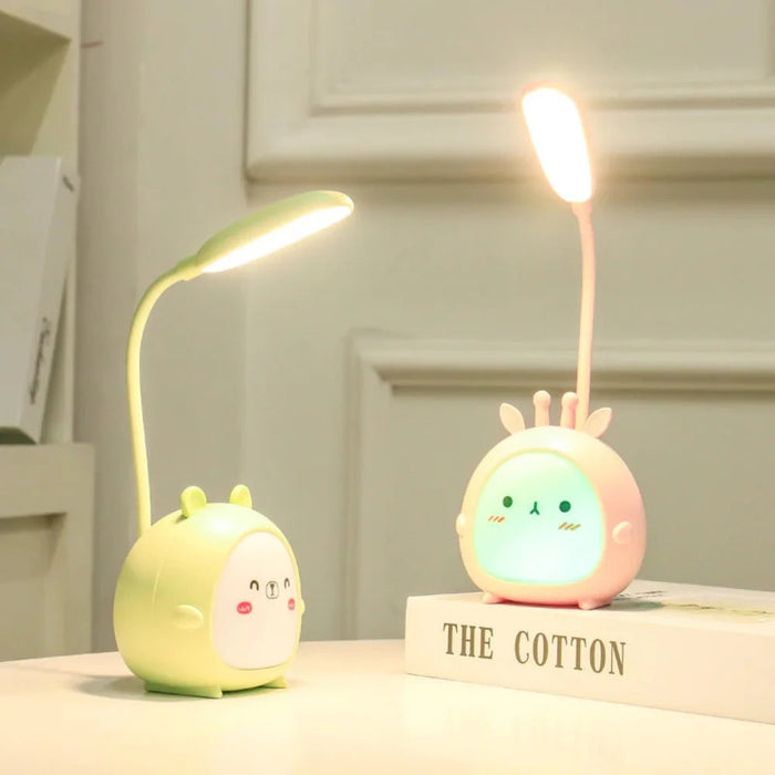 MEELANO Børnelæselampe Øjenbeskyttelse USB Natlampe Til Børn Blødt Lys Sikker Læseoplevelse Stilfuldt Design