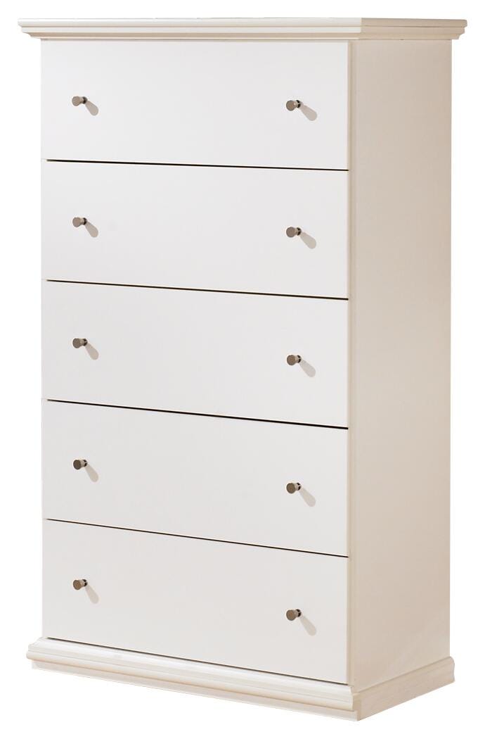Bostwick Shoals White Five Drawer Chest - Brand New