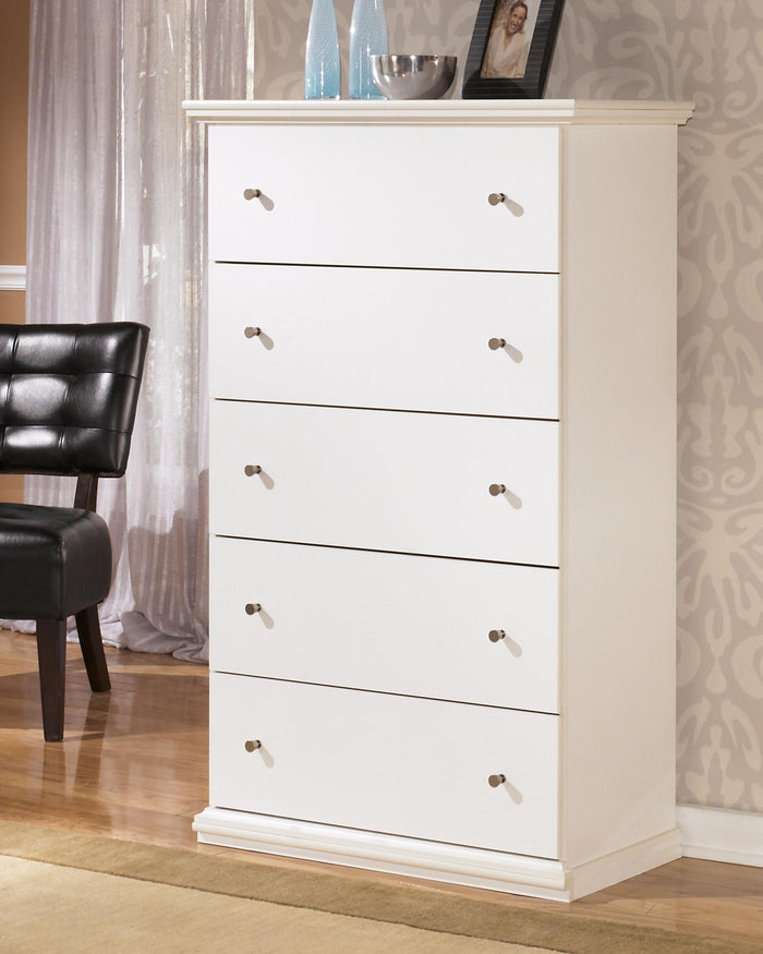 Bostwick Shoals White Five Drawer Chest - Brand New