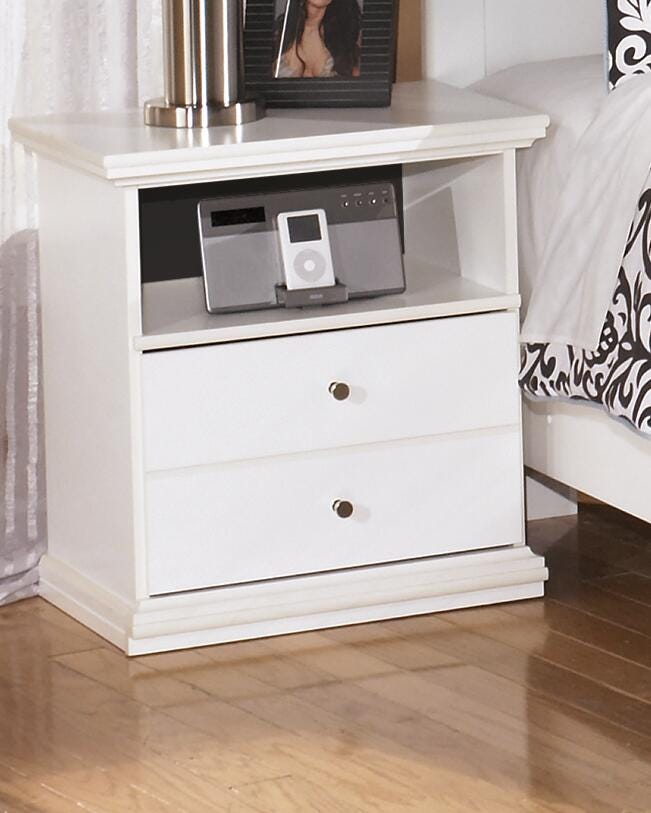 Bostwick Shoals White One Drawer Night Stand - Brand New