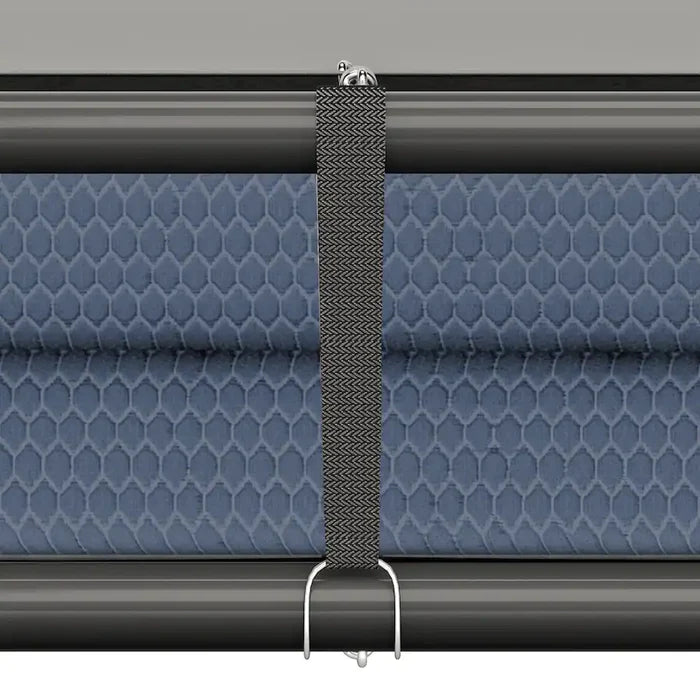 Boyd Sleep - Folding Guest Bed, Metal Frame with GelLux PU Mattress, Washable Removable Cover - Dark Blue - Brand New