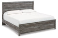 Bronyan Dark Gray Bronyan King Panel Bed - Brand New