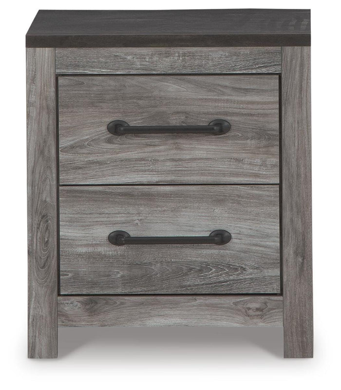 Bronyan Dark Gray Two Drawer Night Stand - Brand New