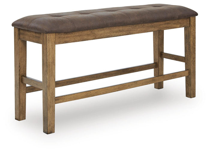 Broxtyn Light Brown DBL Counter UPH Bench (1/CN) - Brand New
