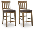 Broxtyn Light Brown Upholstered Barstool (Priced Per Item, Must Order 2, 4, 6, or 8) - Brand New