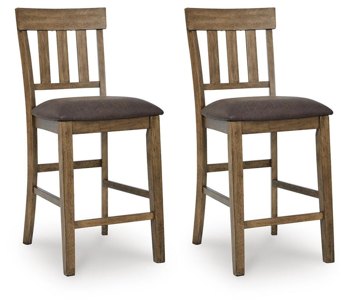 Broxtyn Light Brown Upholstered Barstool (Priced Per Item, Must Order 2, 4, 6, or 8) - Brand New