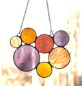 bubbles suncatcher: purple and amber