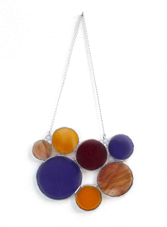 bubbles suncatcher: purple and amber