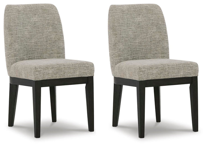 Burkhaus Beige/Dark Brown Dining UPH Side Chair (Priced Per Item, Must Order 2, 4, 6, or 8) - Brand New