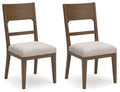 Cabalynn Oatmeal/Light Brown Dining UPH Side Chair (Priced Per Item, Must Order 2, 4, 6, or 8) - Brand New