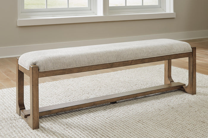 Cabalynn Oatmeal/Light Brown Large UPH Dining Room Bench - Brand New