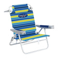 Cabana Life 5 Position Deluxe Beach Chair, Blue - Brand New - Open Box