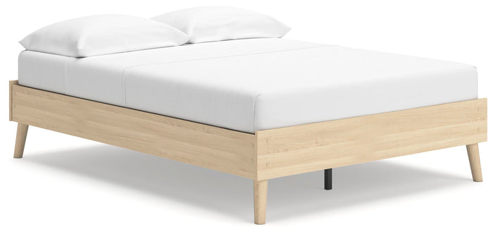 Cabinella Tan Full Platform Bed - Brand New