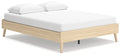 Cabinella Tan Queen Platform Bed - Brand New