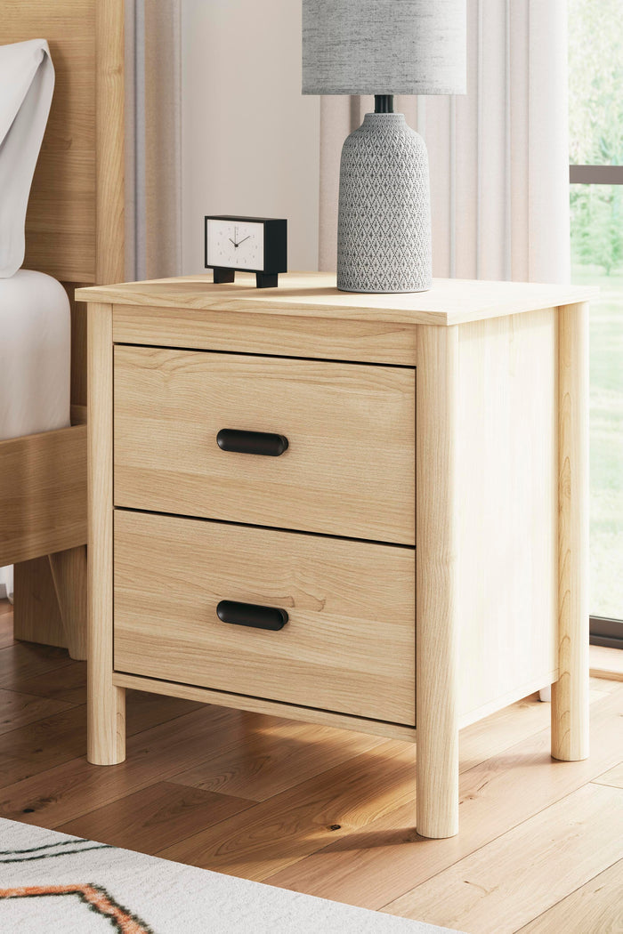 Cabinella Tan Two Drawer Night Stand - Brand New