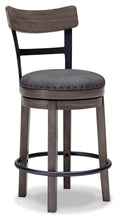 Caitbrook Gray UPH Swivel Barstool (1/CN) - Brand New