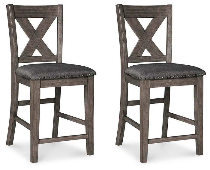 Caitbrook Gray Upholstered Barstool (Priced Per Item, Must Order 2, 4, 6, or 8) - Brand New