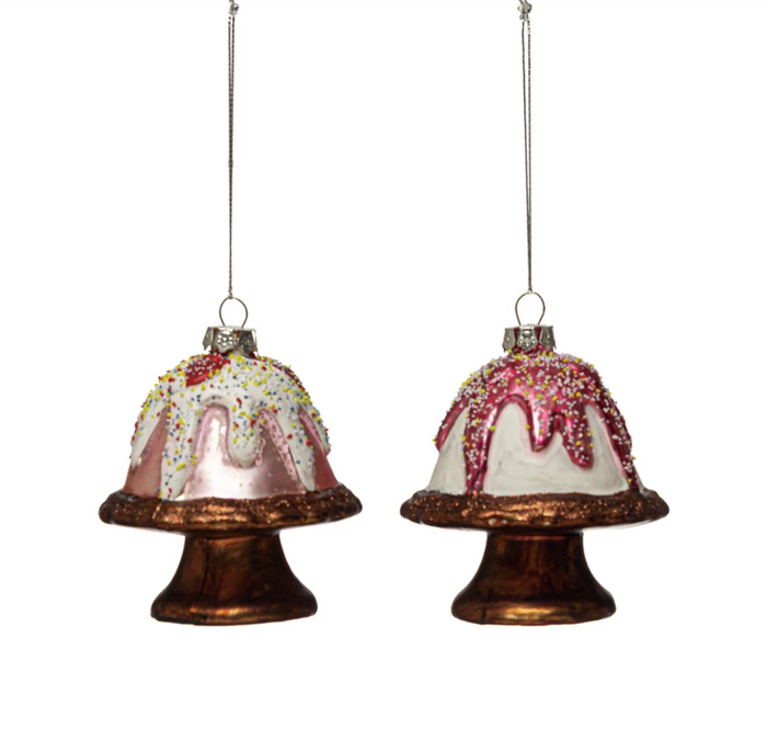CAKE ON PEDESTAL ORNAMENT