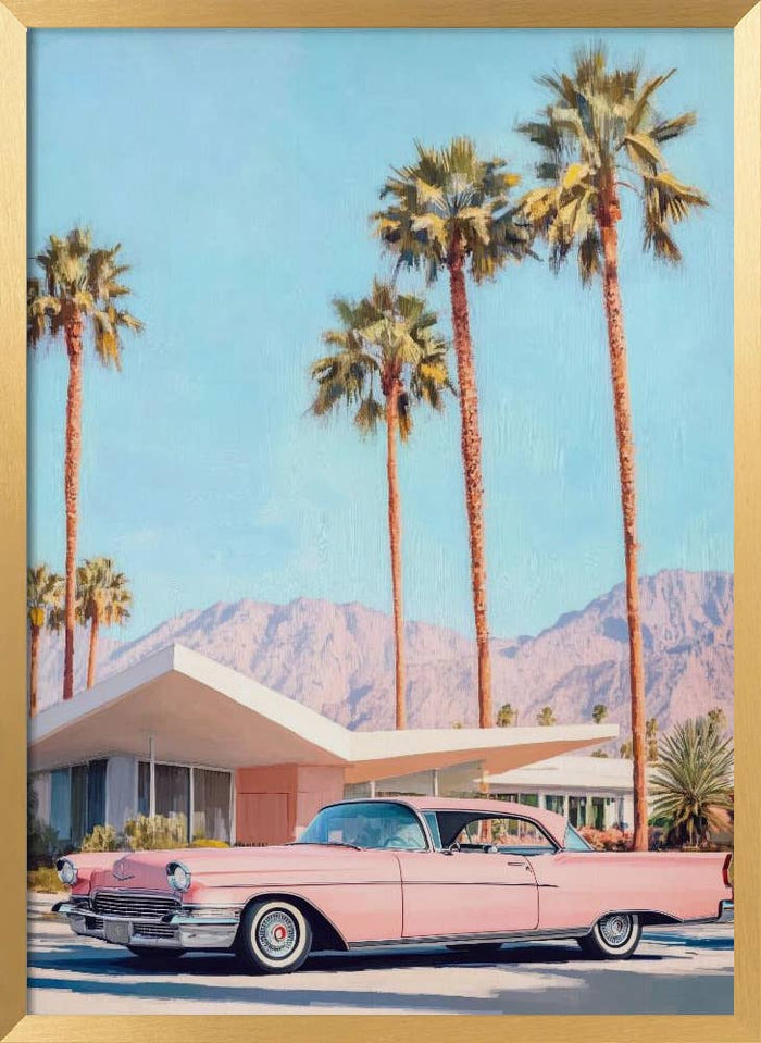 "California Vintage Car" Wall Art by Melloi Art Prints: Wrapped Canvas / 48"H x 36 "W