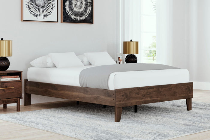Calverson Mocha Full Platform Bed - Brand New