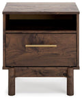Calverson Mocha One Drawer Night Stand - Brand New