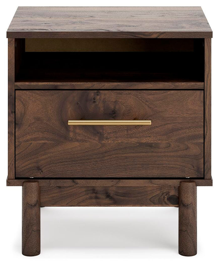 Calverson Mocha One Drawer Night Stand - Brand New