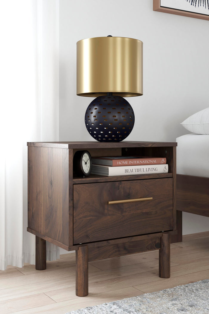Calverson Mocha One Drawer Night Stand - Brand New