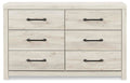 Cambeck Whitewash Six Drawer Dresser - Brand New