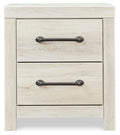 Cambeck Whitewash Two Drawer Night Stand - Brand New