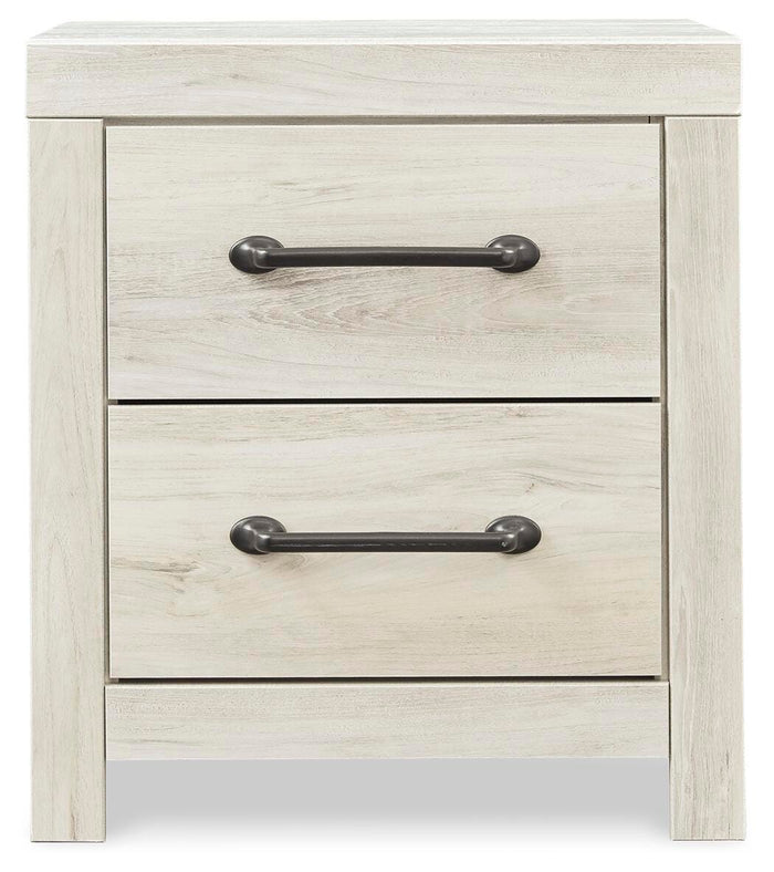 Cambeck Whitewash Two Drawer Night Stand - Brand New