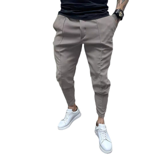 Casual slim fit small legged work pants outdoor long pants fitness pants