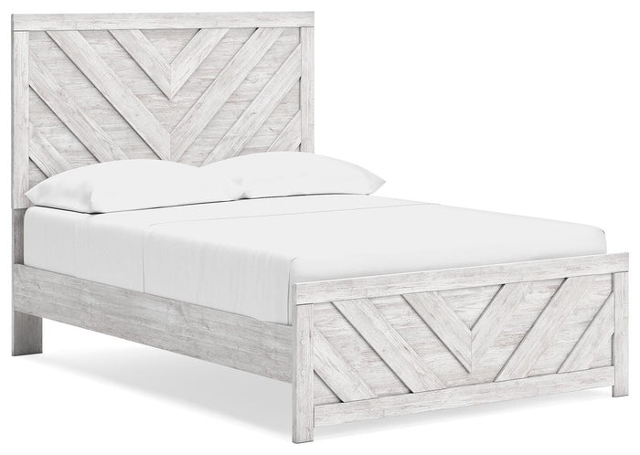 Cayboni Whitewash Cayboni Full Panel Bed - Brand New