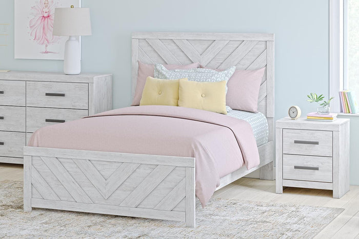 Cayboni Whitewash Cayboni Full Panel Bed - Brand New